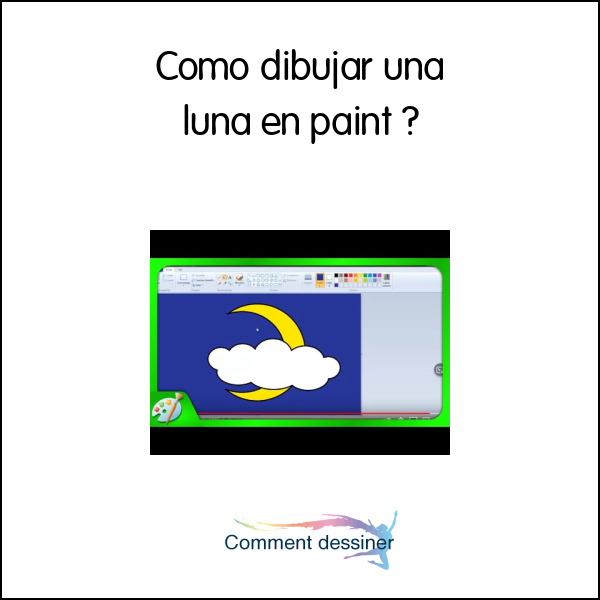 Como dibujar una luna en paint